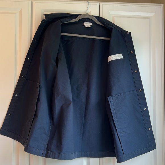Calvin Klein Men’s Snap Front Jacket, Navy, Size M - Picture 6 of 13